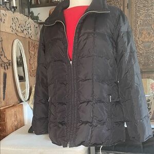 Talbots Black Puffer Jacket Down Filled